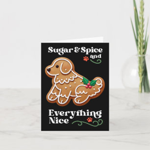 Xmas Dog Gingerbread Sugar Spice Christmas Cookie  Card