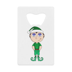 Xmas Elf Christmas Credit Card Bottle Opener