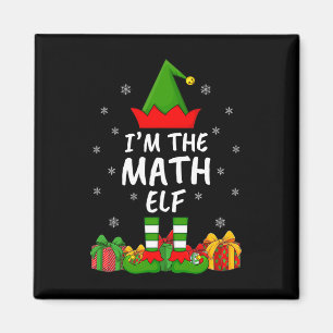 Xmas Family Matching Funny I'm The Math Elf Christ Magnet