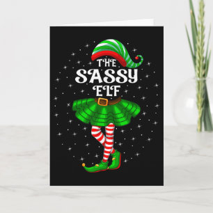 Xmas Family Matching Women Girls Mom The Sy Elf Ch Card