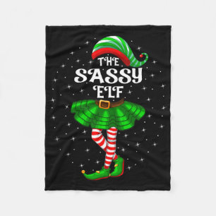 Xmas Family Matching Women Girls Mom The Sy Elf Ch Fleece Blanket