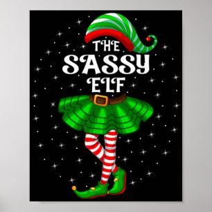 Xmas Family Matching Women Girls Mom The Sy Elf Ch Poster