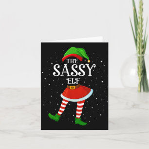 Xmas Family Matching Women Girls The Sy Elf Christ Card