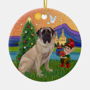 Xmas Fantasy - Bull Mastiff Ceramic Ornament