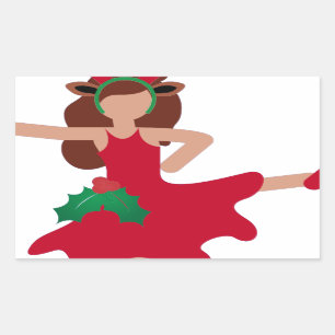 xmas flamenco dancer emoji sticker