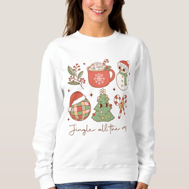 Xmas For Her Cute Festive Sweatshirt (Front)