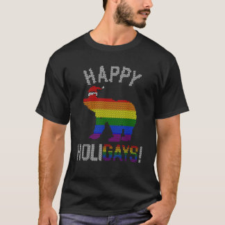 Xmas Gay Bear Shirt Gay Dad Couple Ugly Christmas