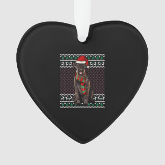 Xmas Giant Schnauzer Dog Santa Hat Ugly Christmas Ornament