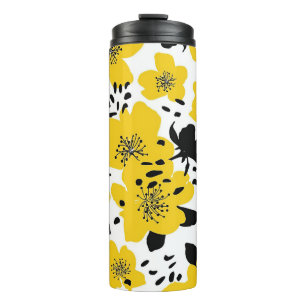 Xmas Gift Abstract Seamless With Isolated Flowers Thermal Tumbler
