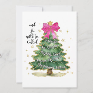 Xmas Gift And He Will Be Called Merry Christmas Invitation