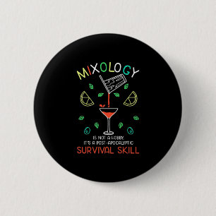 Xmas Gift Bartender Mixologist 2 Inch Round Button