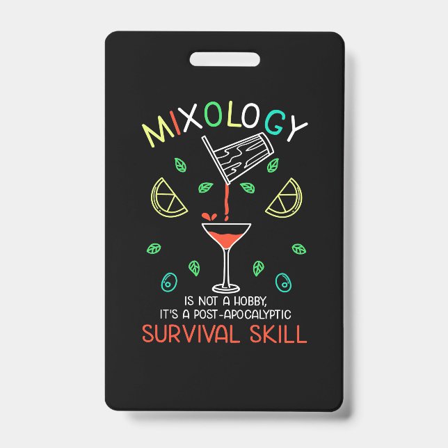 Xmas Gift | Bartender Mixologist Badge (Front)