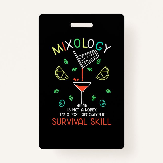 Xmas Gift | Bartender Mixologist Badge (Front)