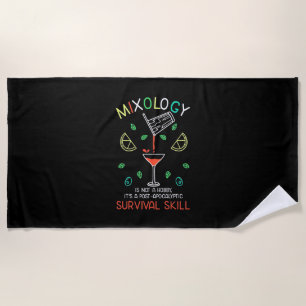Xmas Gift   Bartender Mixologist Beach Towel