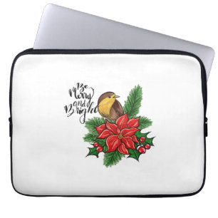 Xmas Gift Be Merry And Bright Laptop Sleeve