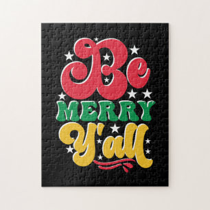 Xmas Gift Be Merry Yall Jigsaw Puzzle