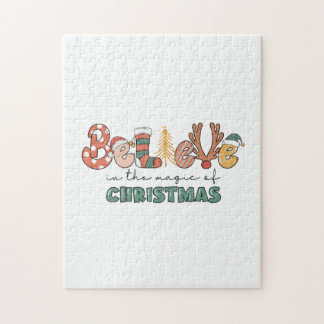 Xmas Gift Believe In The Magic Of Christmas Jigsaw Puzzle