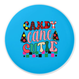 Xmas Gift Candy Cane Cutie Ceramic Knob