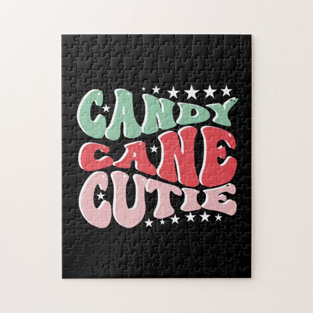 Xmas Gift Candy Cane Cutie Jigsaw Puzzle (Vertical)