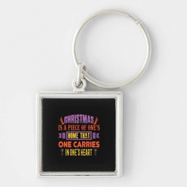 Xmas Gift Christmas Is A Piece Keychain (Front)