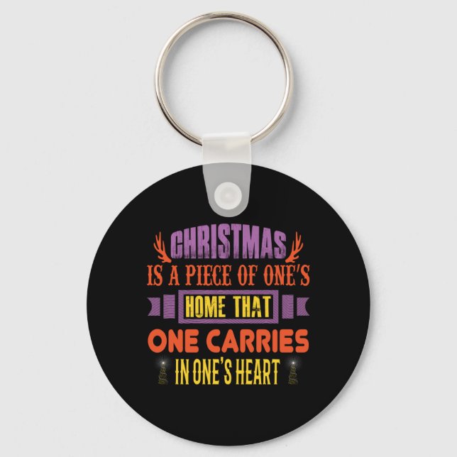 Xmas Gift Christmas Is A Piece Keychain (Front)