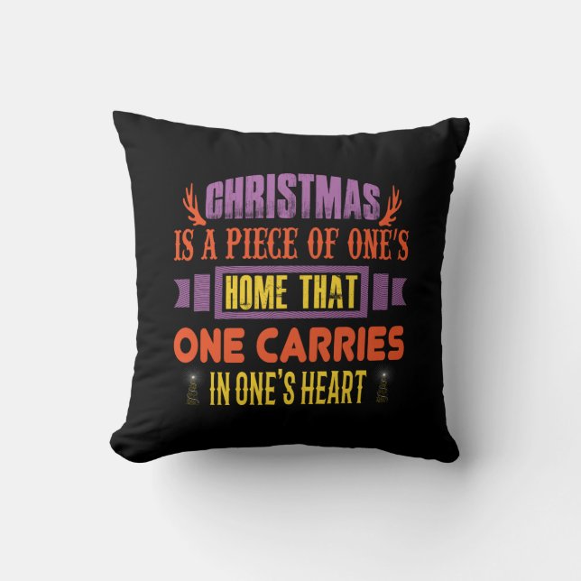 Xmas Gift Christmas Is A Piece Throw Pillow (Front)