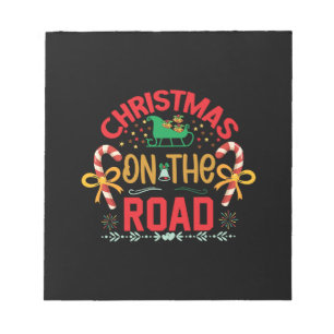 Xmas Gift Christmas On The Road Notepad