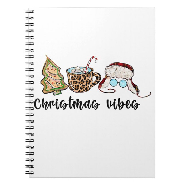 Xmas Gift Christmas Vibes Notebook (Front)