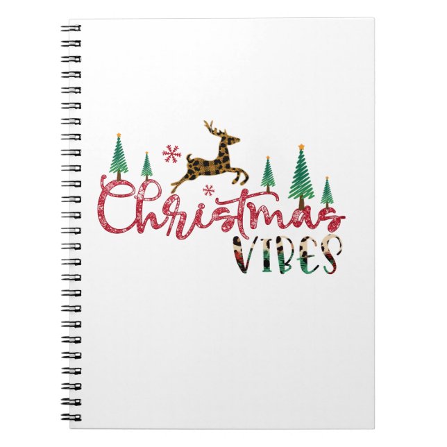 Xmas Gift Christmas Vibes Notebook (Front)
