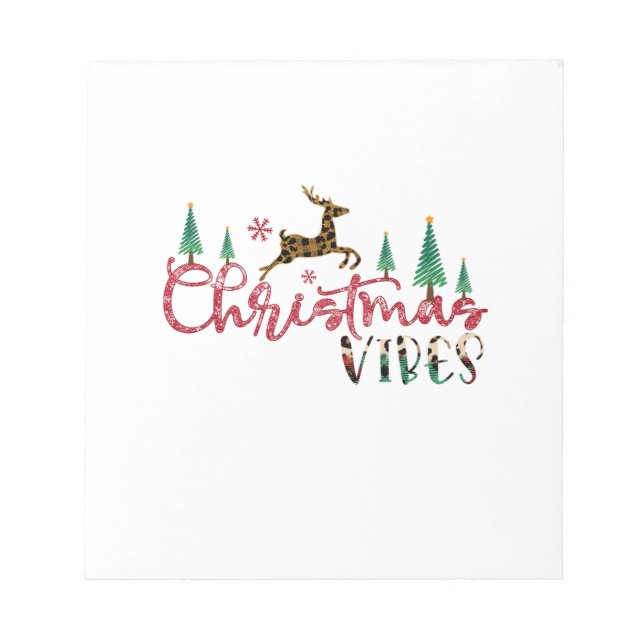 Xmas Gift Christmas Vibes Notepad (Front)