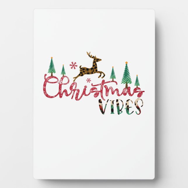Xmas Gift Christmas Vibes Plaque (Front)