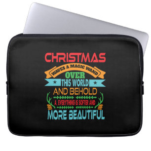 Xmas Gift Christmas Waves A Magic Wand Laptop Sleeve