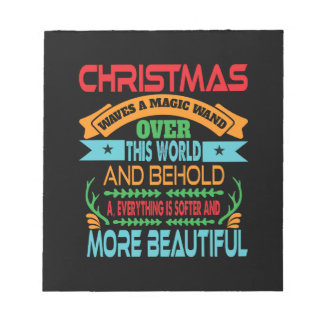 Xmas Gift Christmas Waves A Magic Wand Notepad