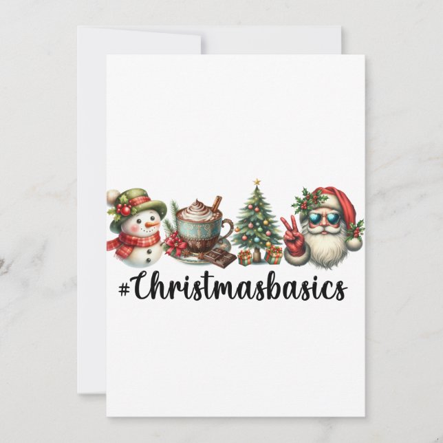 Xmas Gift Christmasbasics Holiday Card (Front)