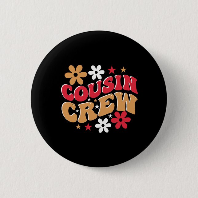 Xmas Gift Cousin Crew 2 Inch Round Button (Front)