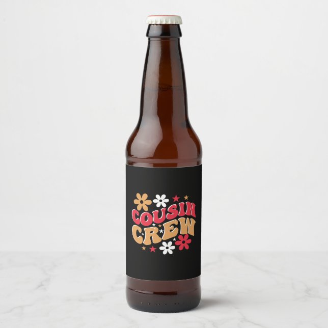 Xmas Gift Cousin Crew Beer Bottle Label (Front)