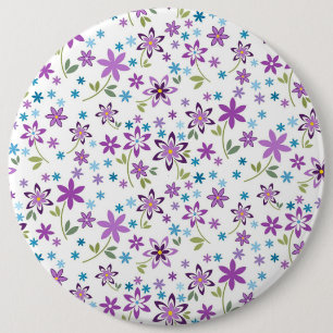 Xmas Gift Cute Floral Ditsy 6 Inch Round Button