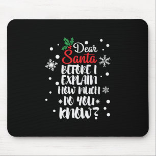 Xmas Gift Dear Santa Before I Explain Mouse Pad
