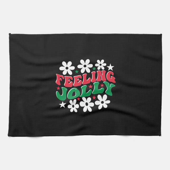 Xmas Gift Feeling Jolly Kitchen Towel (Horizontal)