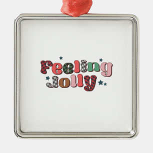 Xmas Gift Feeling Jolly Metal Ornament