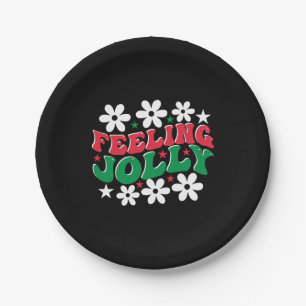 Xmas Gift Feeling Jolly Paper Plate