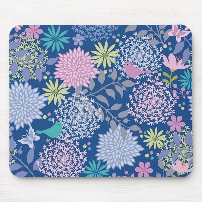 Xmas Gift Floral 60th Birthday Mouse Pad (Front)