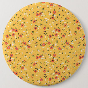 Xmas Gift Floral And Hardy 6 Inch Round Button