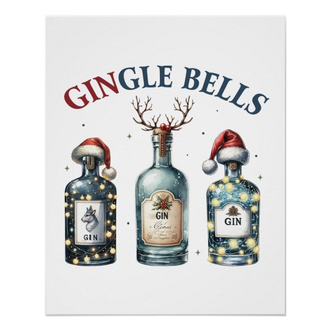 Xmas Gift Gingle Bells Poster (Front)