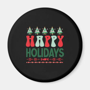 Xmas Gift Happy Holidays Magnet