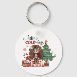 Xmas Gift Hello Cold Days Keychain
