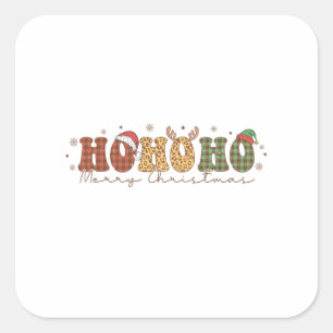 Xmas Gift Ho Ho Ho Merry Christmas Square Sticker