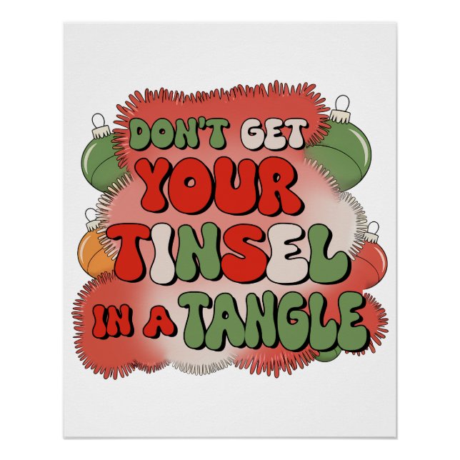 Xmas Gift In A Tangle Poster (Front)