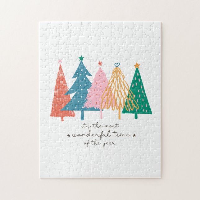 Xmas Gift It Is The Most Wonderful Time Jigsaw Puzzle (Vertical)