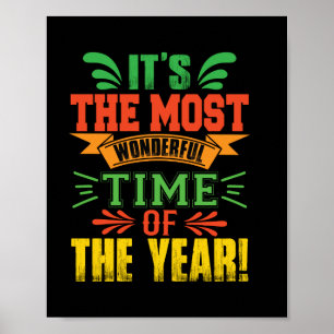 Xmas Gift It Is The Most Wonderful Time Poster